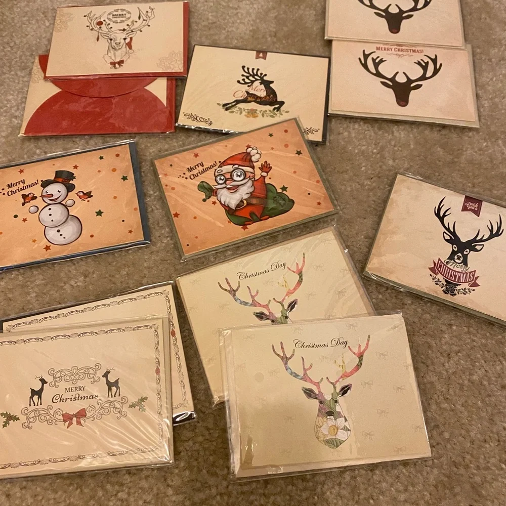 12ct mini christmas thankyou cards